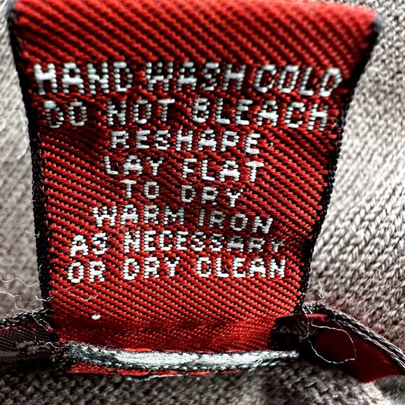 Sundance Cardigan Cotton Sweater Front Tie Long Sleeve V Neck Roll Hem Brown S - Picture 4 of 5